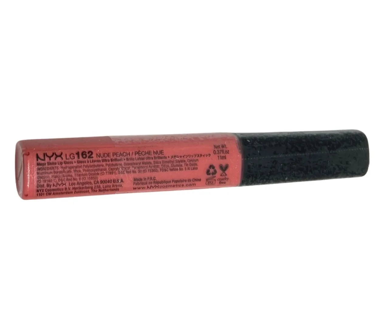 NYX Mega Shine Lip Gloss, Nude Peach LG162