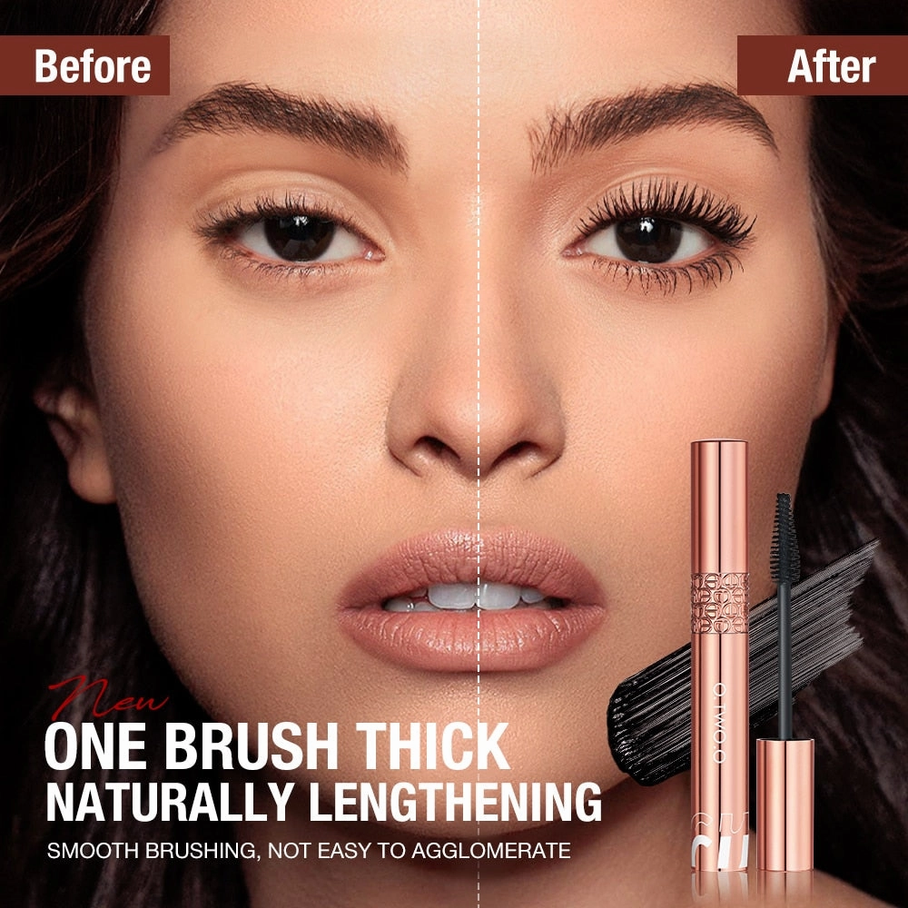 O.two.o Mascara Waterproof Lengthens Eyelashes Extension Black