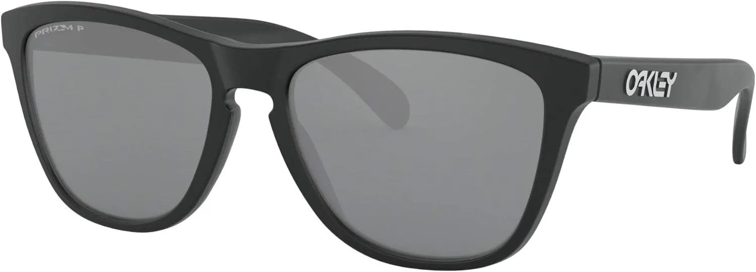 Oakley Frogskins Sunglasses Matte Black with Prizm Black Polarized Lens   Sticker