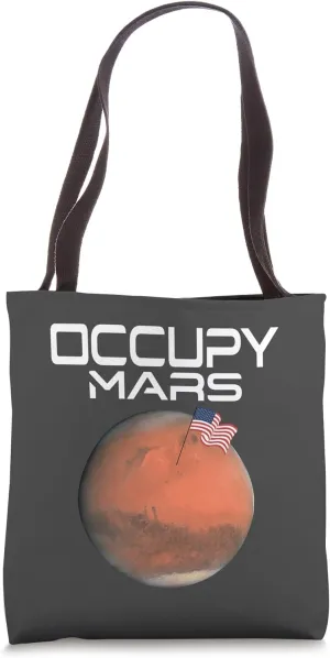Occupy Mars Sci-Fi Space Exploration Interplanetary Travel Tote Bag