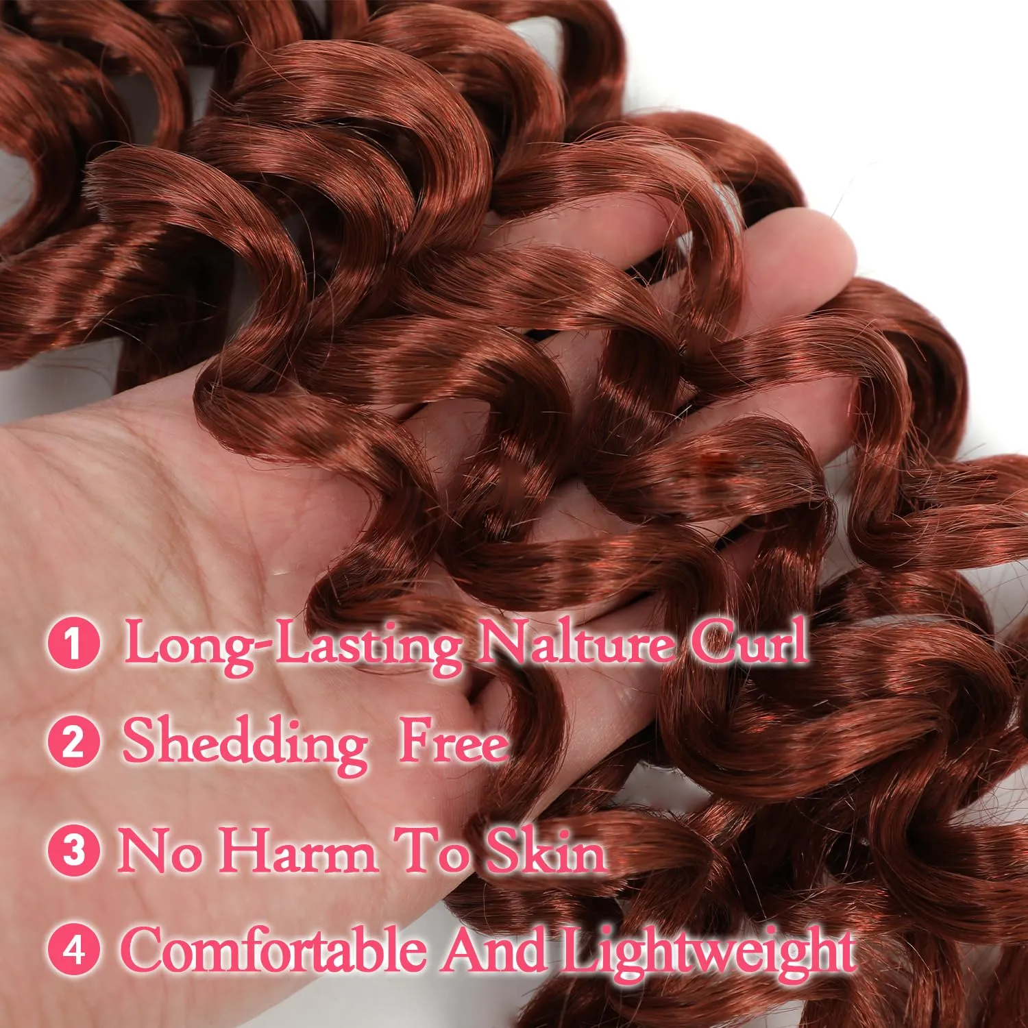 Ocean Wave Crochet Hair 10 Inch 8 packs Deep Wave Crochet Hair Synthetic Curly Crochet Braiding Hair For Black Women (10 Inch, 8 packs, 350#)