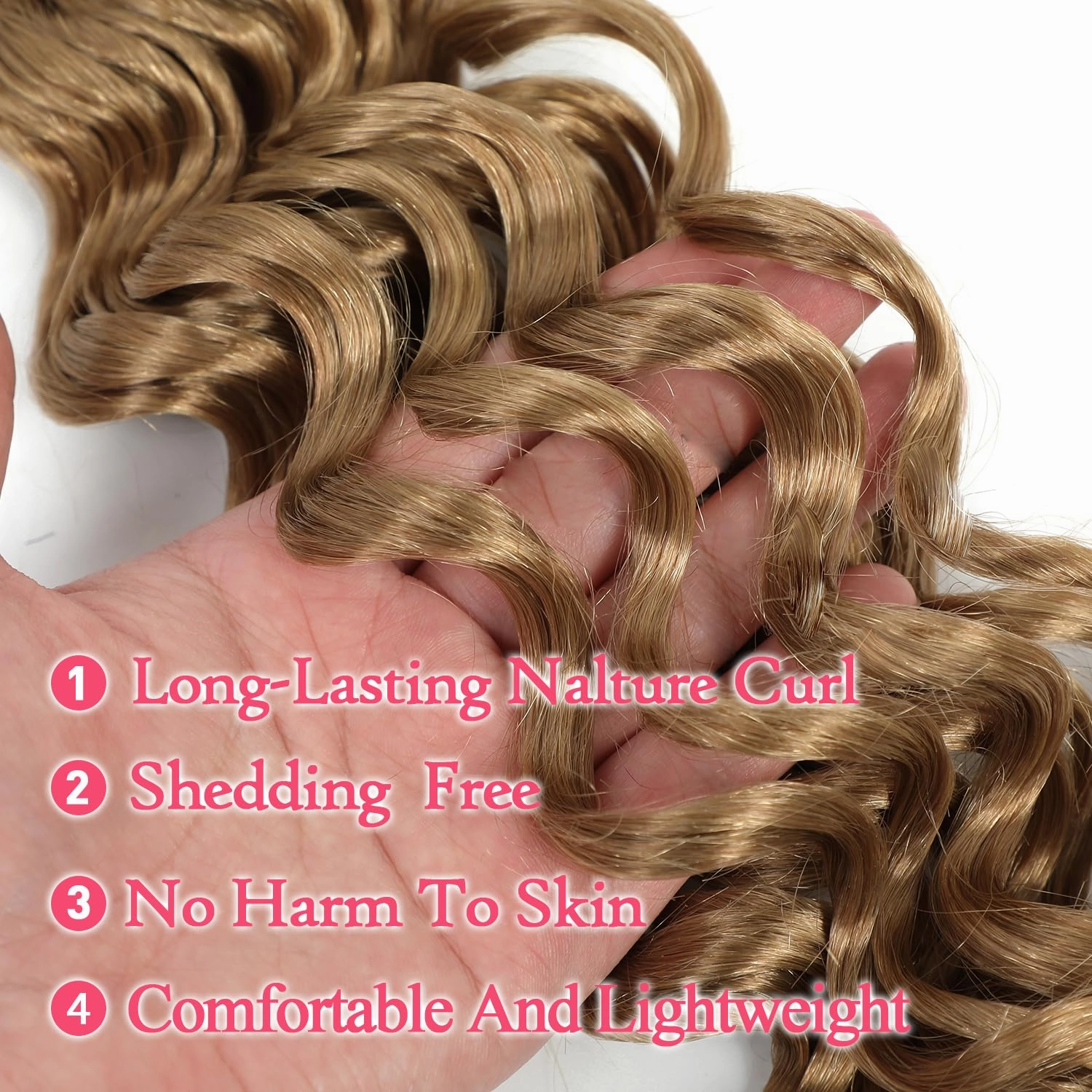 Ocean Wave Crochet Hair 12 Inch 8 packs Deep Wave Crochet Hair Synthetic Curly Crochet Braiding Hair for Black Women (12 Inch 8 packs 27)