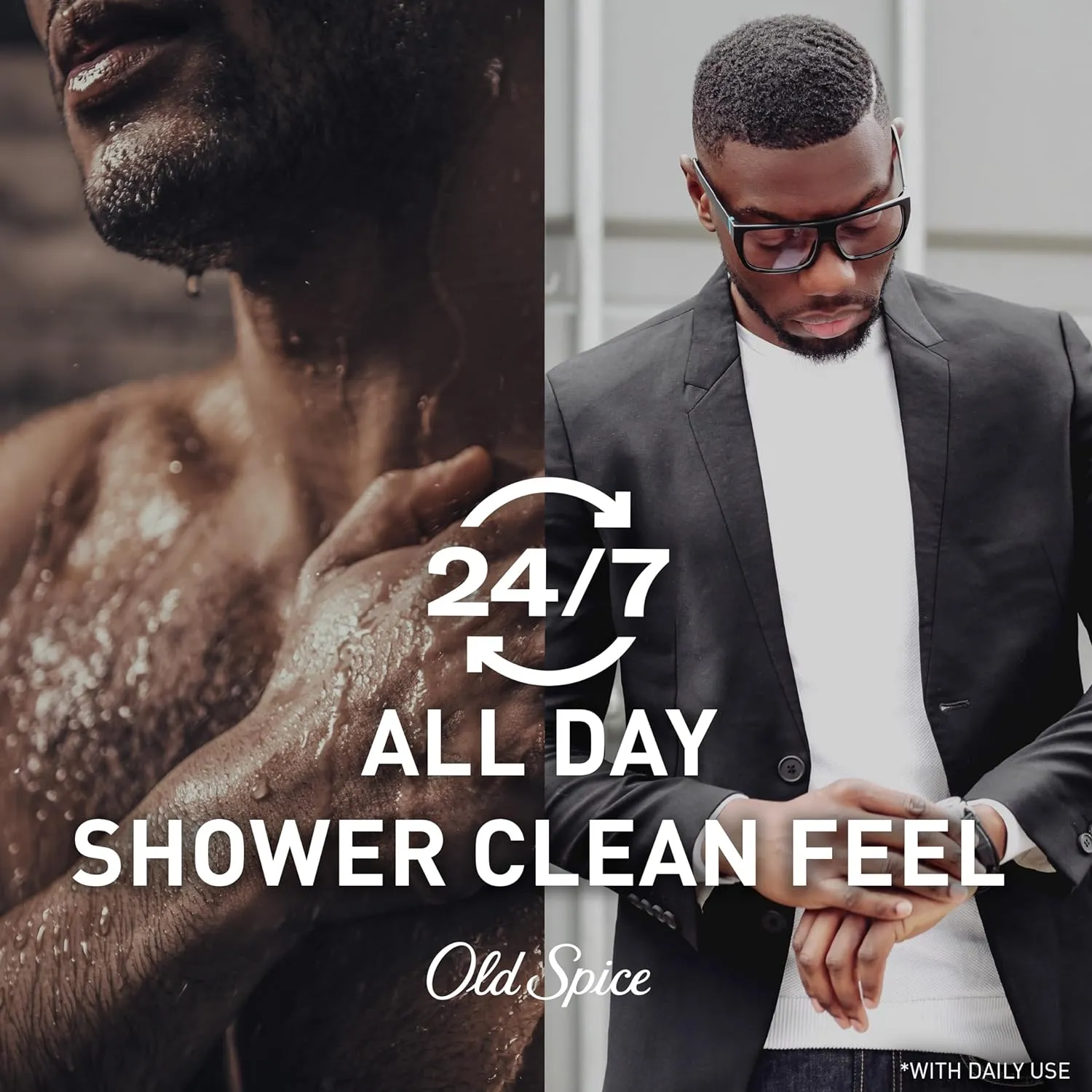 Old Spice Refreshing Body Wash for Men, 3X Defense, 24/7 Shower Fresh with Long Lasting Scent, Red Collection, Captain with Bergamot Scent, 24 oz (Pack of 4)