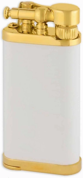 Old Boy Pipe and Cigar Lighter in an Attractive Gift Box Warranty Gold Matte White