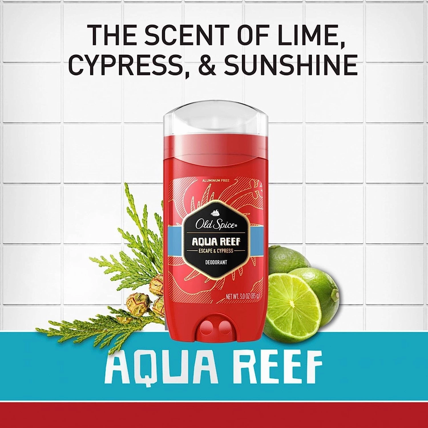 Old Spice Aluminum Free Deodorant for Men, 24/7 Odor Protection, 24/7 Freshness & Lasting Scent, Aqua Reef with Cypress Scent, 3.0 oz with Travel Size Swagger Body Wash (Pack of 4)