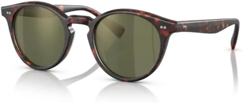 Oliver Peoples 0OV5459SU Romare Sun 1454O8 Semi-Matte Sable Tortoise/Green Gold tone Unisex Sunglasses
