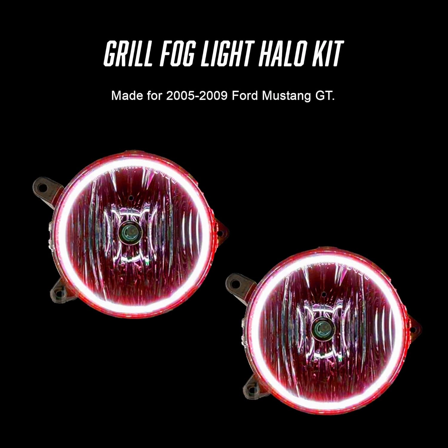 ORACLE Lighting LED Fog Halo Kit | '05 – '09 Ford Mustang GT, 1 Pair (Red), Part # 1160-003