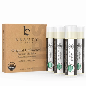 Organic Lip Balm Pack - Original Lip Balm for Dry Cracked Lips, Christmas Stocking Stuffers Women & Men, Lip Balm Set, Lip Moisturizer, Natural Lip Balm for Men, Lip Care Products for Lip Repair
