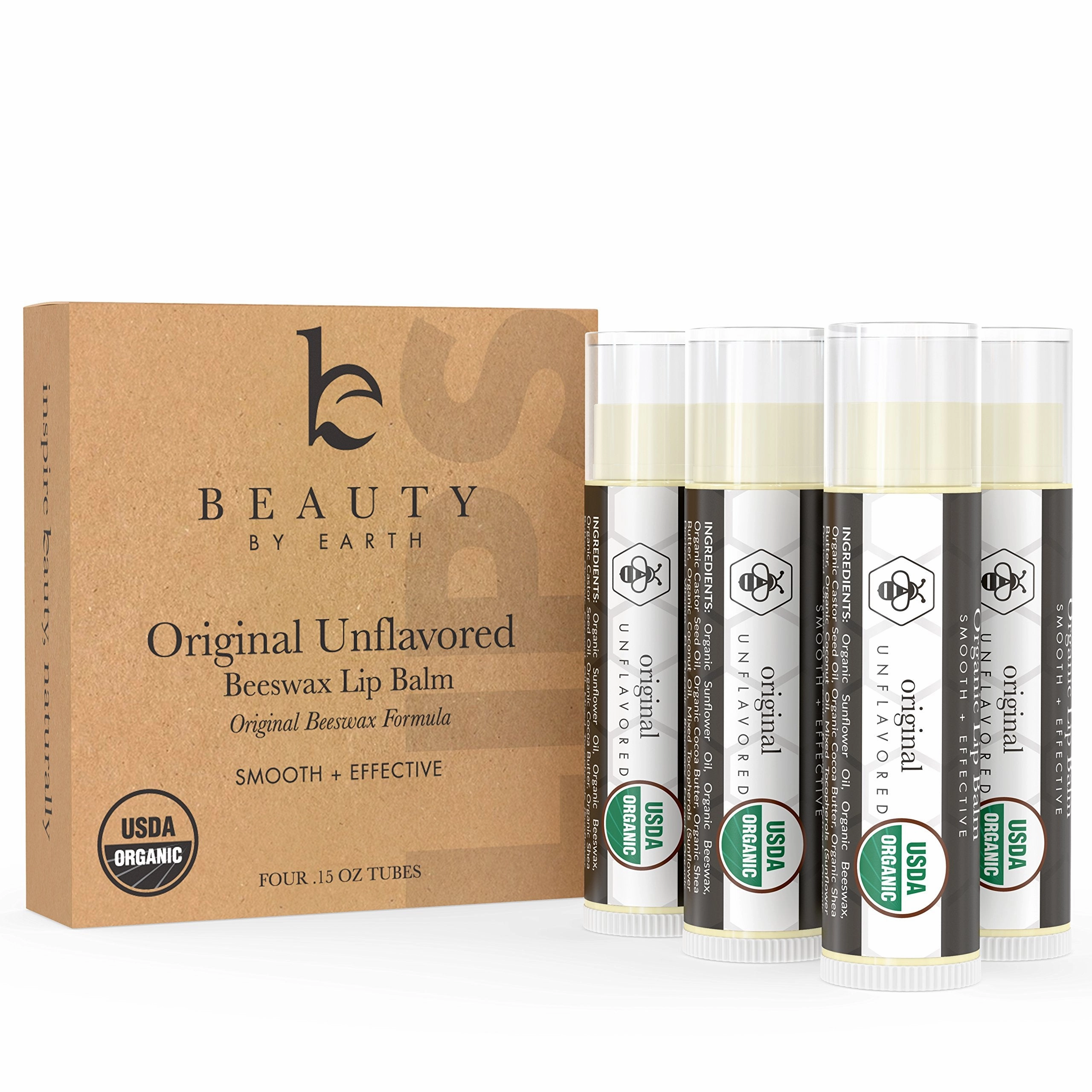 Organic Lip Balm Pack - Original Lip Balm for Dry Cracked Lips, Christmas Stocking Stuffers Women & Men, Lip Balm Set, Lip Moisturizer, Natural Lip Balm for Men, Lip Care Products for Lip Repair