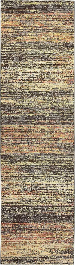 Oriental Weavers Atlas Area Rug, 2" x 8", Gold/Charcoal