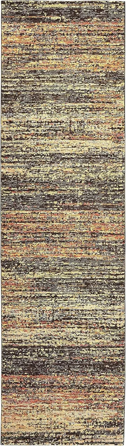 Oriental Weavers Atlas Area Rug, 2" x 8", Gold/Charcoal