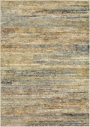 Oriental Weavers Atlas Area Rug - 8037J - 8'6" x 11'7" - in Gold/Green - Modern Abstract Style, Stain Resistant, Family and Pet Friendly, Dining, Living Room Rug