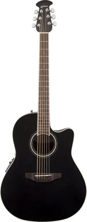 Ovation 6 String Acoustic-Electric Guitar, Right Handed, Black (CS24-5)
