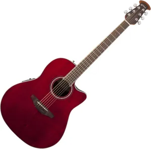Ovation 6 String Acoustic-Electric Guitar, Right Handed, Ruby Red (CS24-RR)