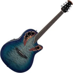 Ovation Celebrity Collection 6 String Acoustic-Electric Guitar, Right, Multicolor, Super Shallow Body (CE48P-RG)