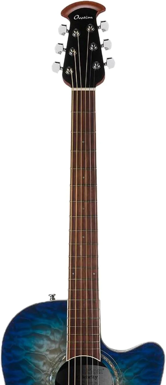 Ovation CS28P-RG Celebrity Standard Exotic Super Shallow Depth, Acoustic-Electric Guitar, Caribbean Blue Burst