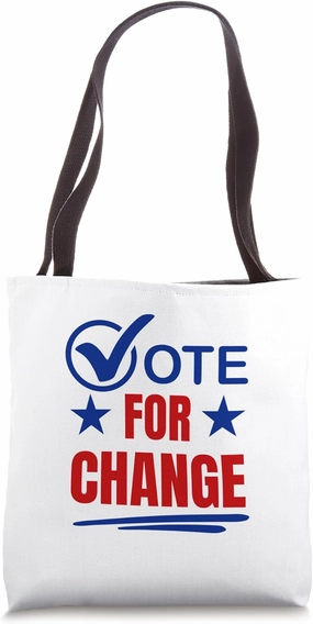 Patriotic Vote For Change Democracy Election Tote Bag