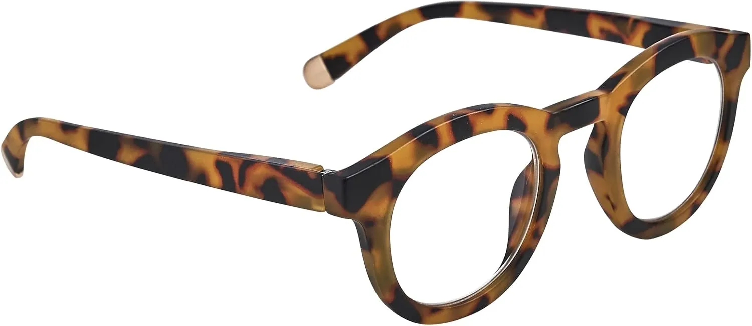 Peepers by PeeperSpecs Oprah's Favorite Women's Round Stardust Blue Light Blocking Reading Glasses and No Correction Eyewear