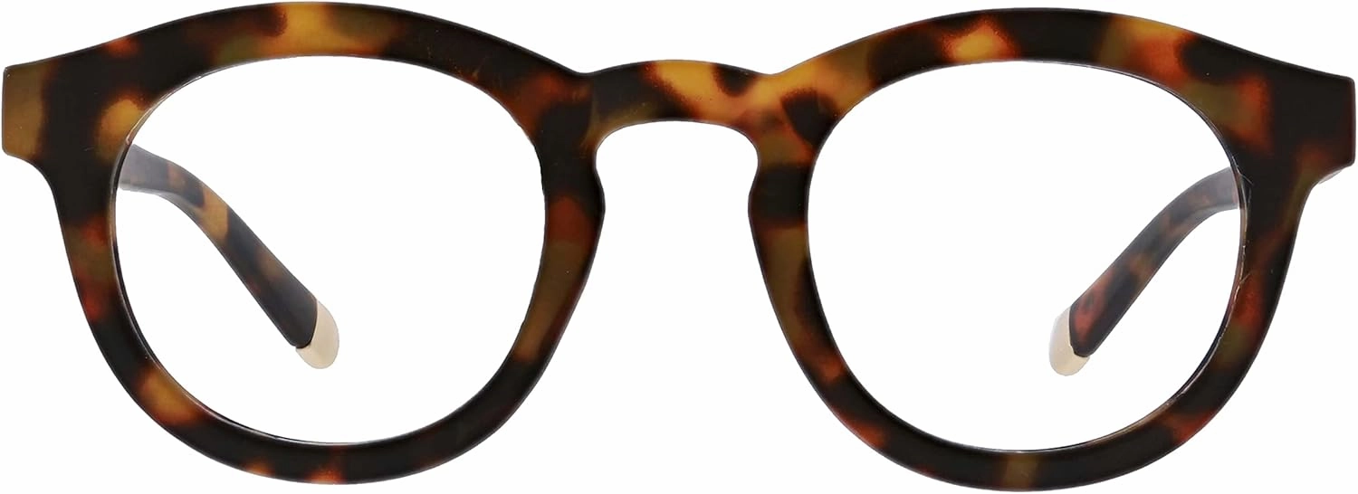 Peepers by PeeperSpecs Oprah's Favorite Women's Round Stardust Blue Light Blocking Reading Glasses and No Correction Eyewear