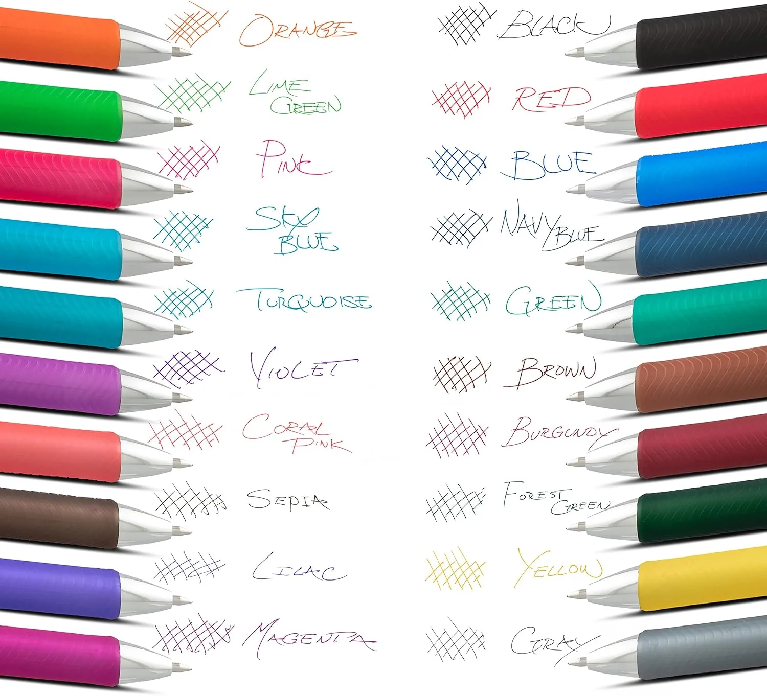 Pentel EnerGel RTX Retractable Liquid Gel Ink Pen, (0.7mm) Medium line, Coral Pink Ink, Box of 12 Pens (BL77-P3)