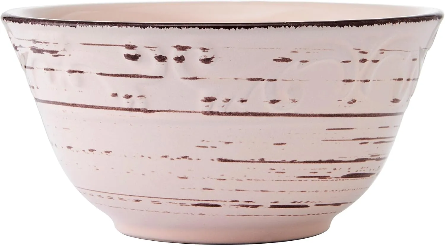 Pfaltzgraff Trellis Pink 12 Piece Dinnerware Plate Bowl Set, Service for 4