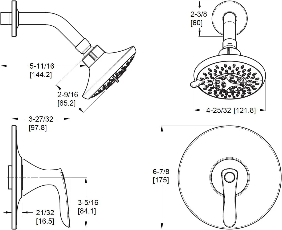 Pfister Weller Shower Only Trim Kit (Valve Sold Separately), Single Handle, Matte Black Finish, LG897WRB