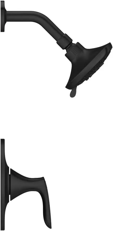 Pfister Weller Shower Only Trim Kit (Valve Sold Separately), Single Handle, Matte Black Finish, LG897WRB