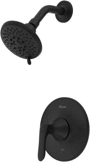 Pfister Weller Shower Only Trim Kit (Valve Sold Separately), Single Handle, Matte Black Finish, LG897WRB