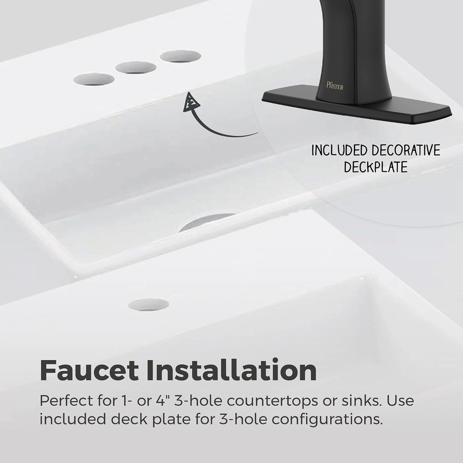Pfister Vaneri Bathroom Sink Faucet, Single Control, 1-Handle, Single Hole, Matte Black and Brushed Gold Finish, LF042VRIBBG