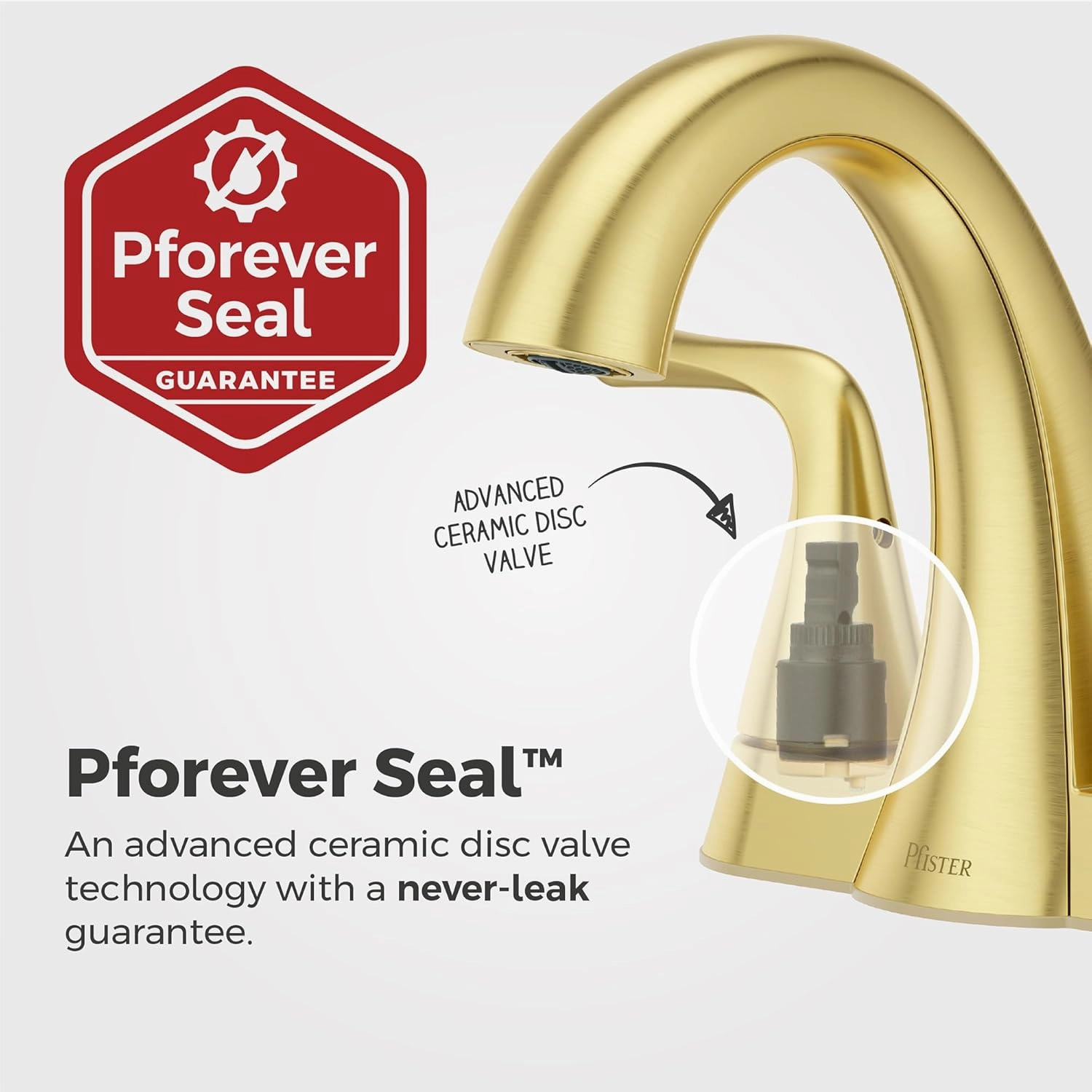 Pfister Willa Bathroom Sink Faucet, 4-Inch Centerset, 2-Handle, 3-Hole, Brushed Gold Finish, LF048MALBG
