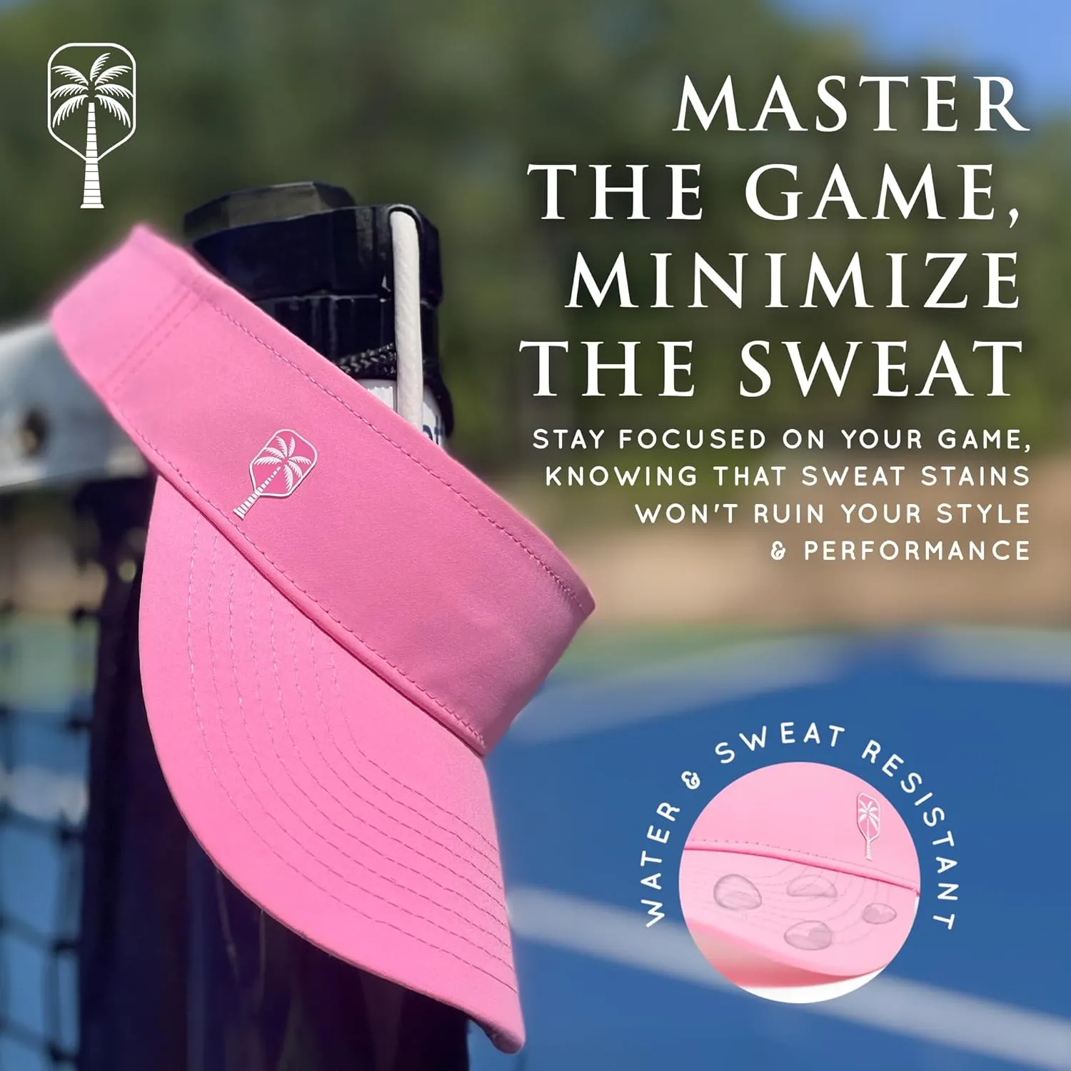 Pickleball Visor – Bold, Waterproof, & Sweat-Resistant Performance Visor (XL)