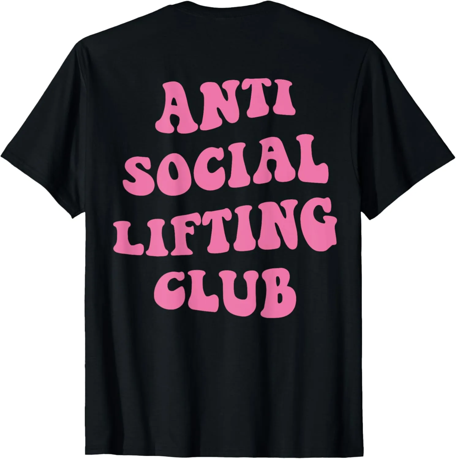 Pink Anti Social Lifting Club Groovy Retro Gym, Pump Cover T-Shirt