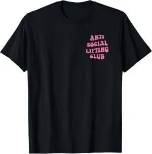 Pink Anti Social Lifting Club Groovy Retro Gym, Pump Cover T-Shirt