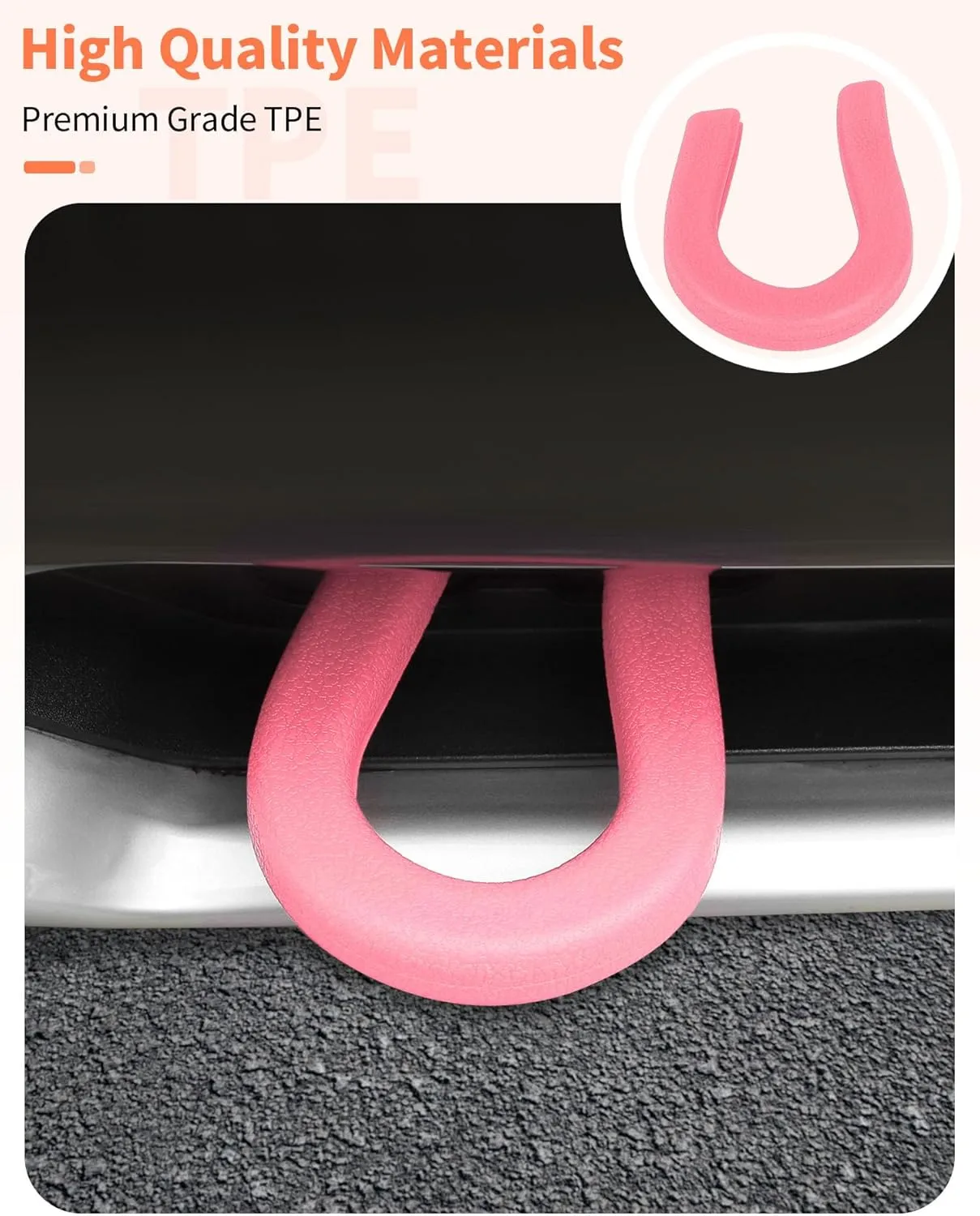 Pink Tow Hook Cover for Chevy Silverado GMC Sierra 2007-2025,Front Bumper Tow Hooks Rubber Protector Trim,Tow Trailer Hitch Receiver Cover Compatible with Chevrolet Silverado Accessories