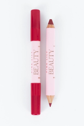 Pink Lily Beauty Double Bloom Dual Lipstick and Lip Liner - Your Berry Best FINAL SALE