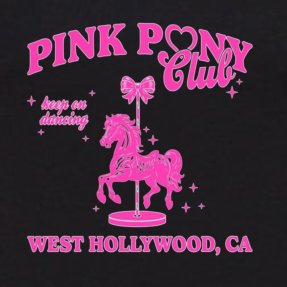Pink Pony Club West Hollywood California | Chappell Fan Lyrics Music Concert Tour Merch Pop Culture Womens Premium T-Shirt