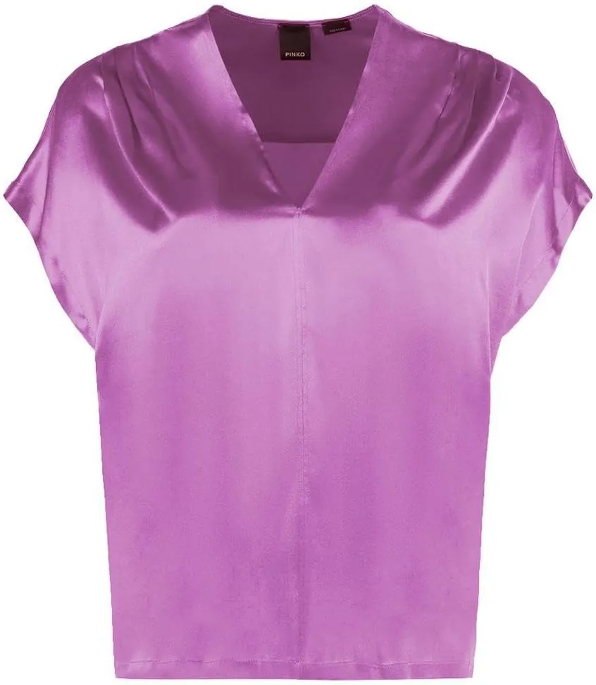 Pinko Purple Silk Women's Sweater