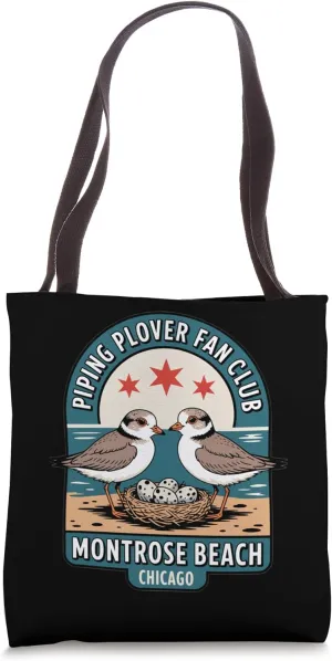 Piping Plover Fan Club - Montrose Beach Chicago Birds Tote Bag
