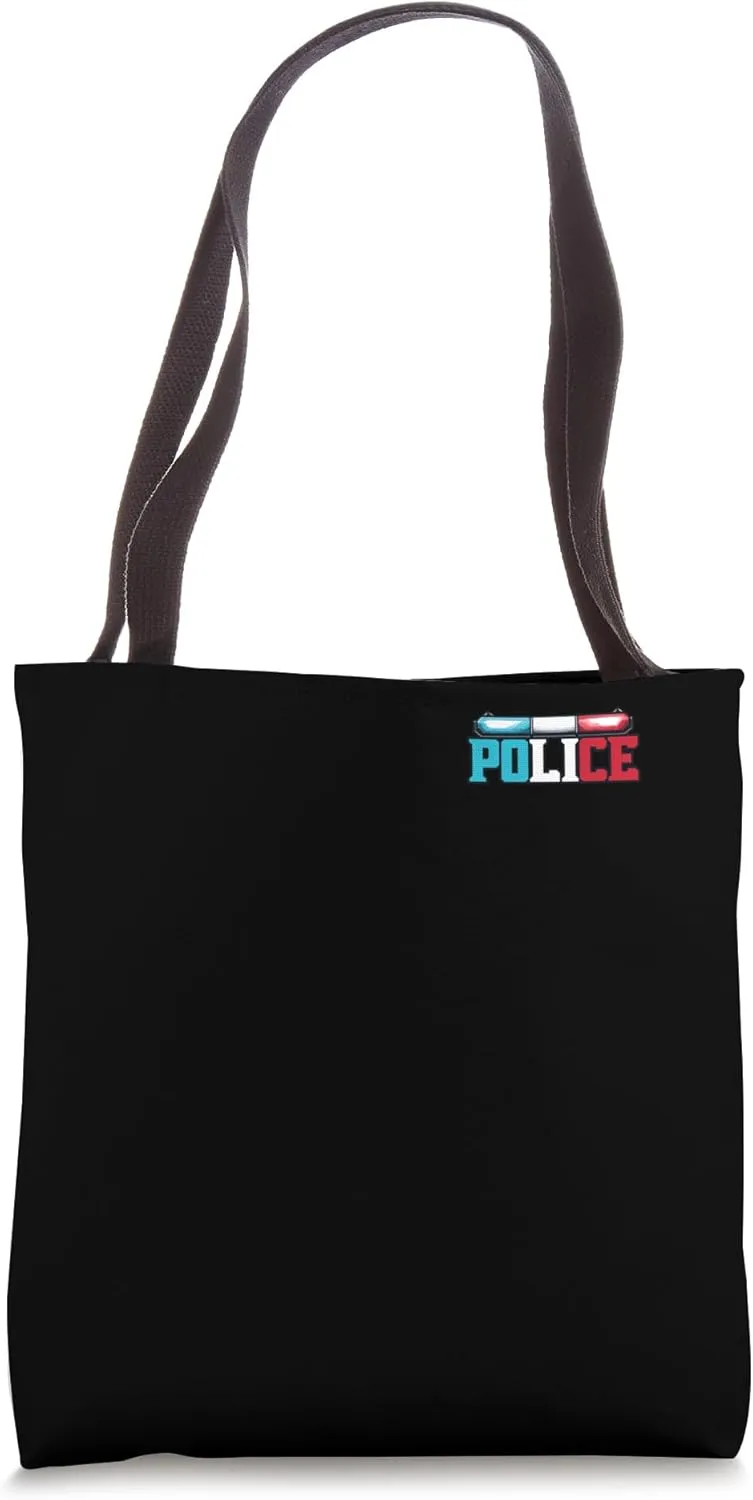 Police Blue Red Light Emblem Respect Minimalist Tote Bag