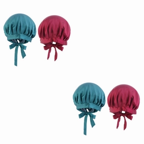 POPETPOP 4pcs Maternal Hair Care Sleep Hat for Pregnant Women Stylish Confinement Cap to Prevent Hair Knotting and Lock Moisture Comfortable Home Use Wine