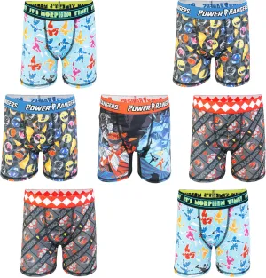 Power Rangers Boys' Amazon Exclusive 100% Cotton 5 Brief and 7-pk Athletic Boxerbrief in Sizes 2