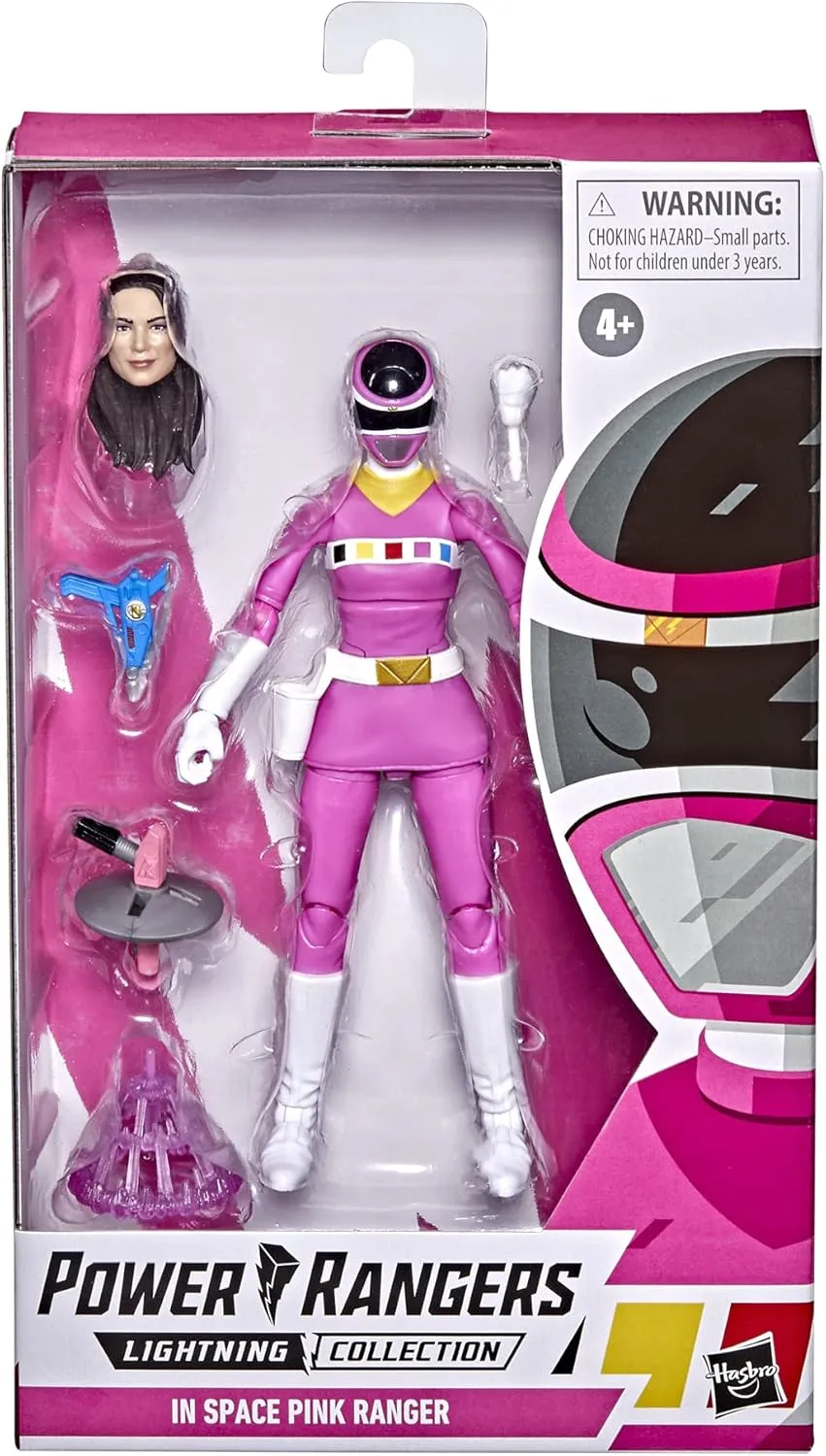 Power Rangers Lightning Collection in Space Pink Ranger 6-Inch Premium Collectible Action Figure Toy with Accessories, Kids Ages 4 and Up
