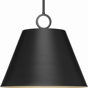 Progress Lighting Parkhurst Collection 18 in. 3-Light Matte Black Pendant