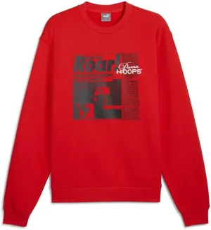 PUMA Mens Media Day Crew Neck Sweatshirt Casual - Red - Size XL