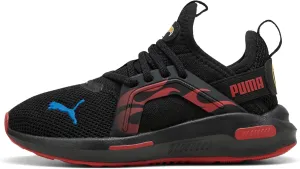 PUMA Softride Enzo Sneaker, Black-Red Fire, 12 US Unisex Little Kid