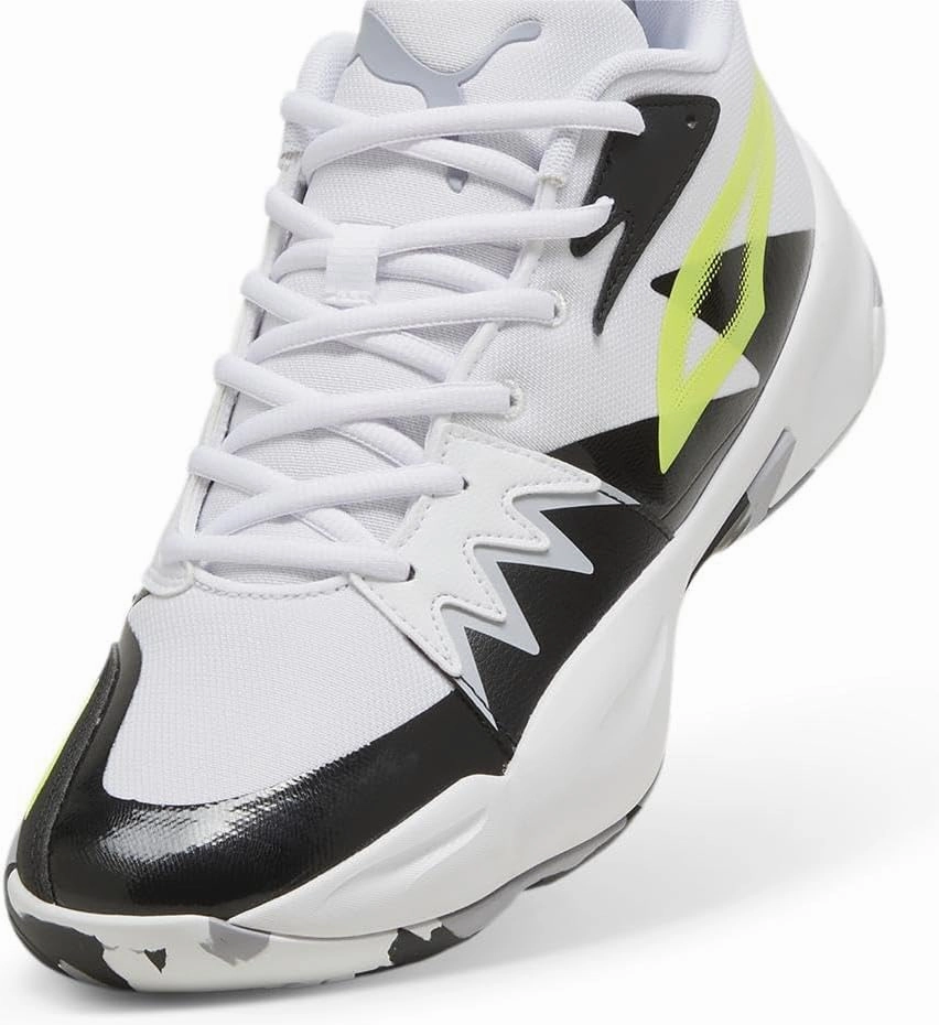 PUMA Men's Genetics Basketball Shoes, Black-for All Time Red, 14