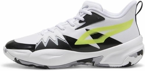 PUMA Men's Genetics Basketball Shoes, Black-for All Time Red, 14