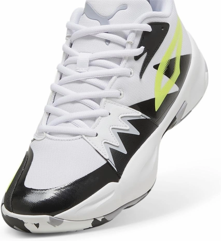 PUMA Men's Genetics Basketball Shoes, Black-for All Time Red, 14