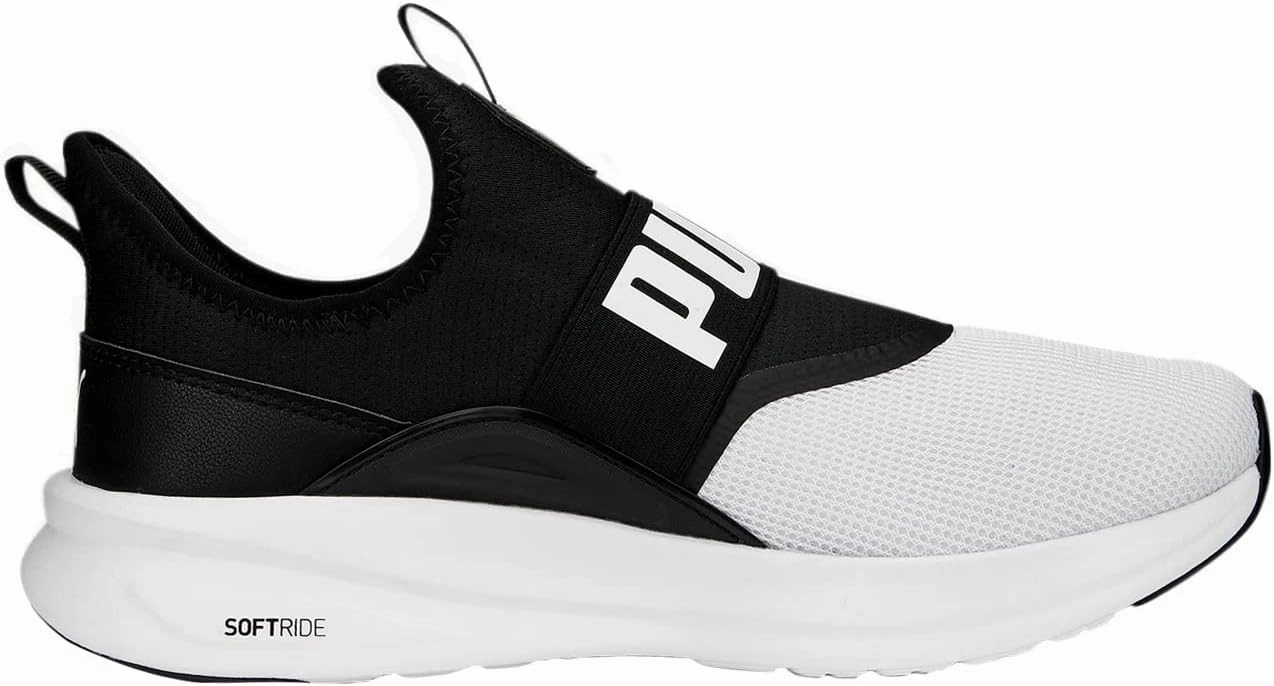 PUMA Men's Softride Enzo Evo Slip On Cross Training Shoes, for All Time Red-Black, 11.5
