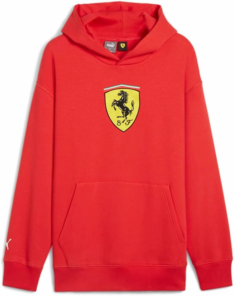 PUMA Mens Scuderia Ferrari Race Shield Hoodie Casual Outerwear Casual - Red - Size S